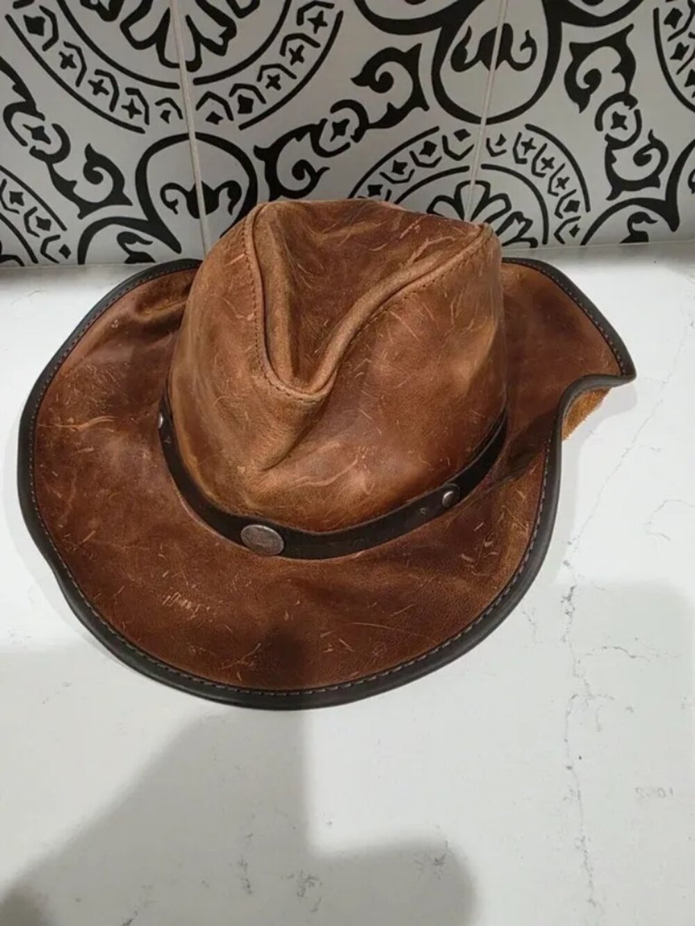 Adults Large Cyclone leather cowboy hat by American Hat Makers